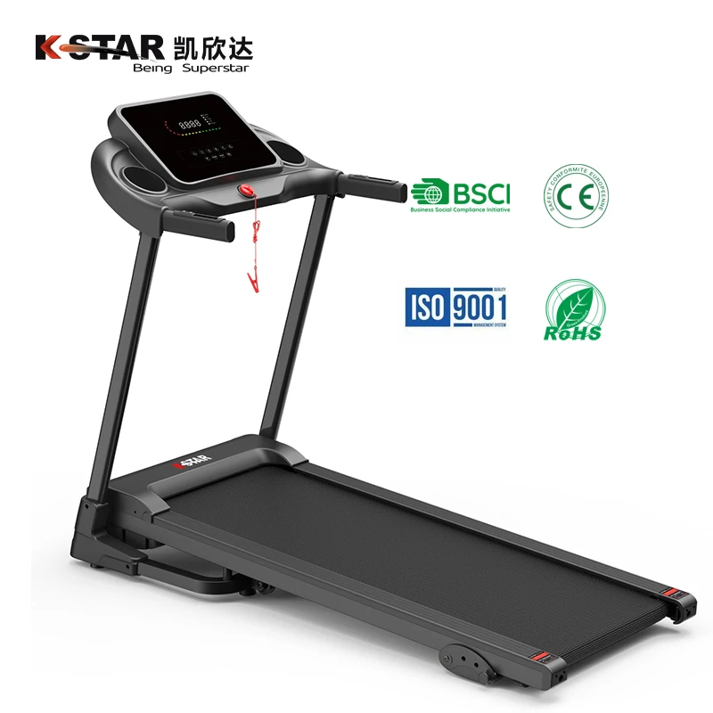 Kstar Latest technology silent motor and easily Folding Treadmill sports machine multi function