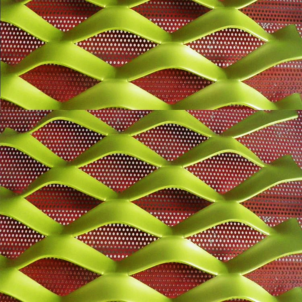 Custom diamond hole aluminum decorative expanded metal mesh panels bending security expanded wire mesh