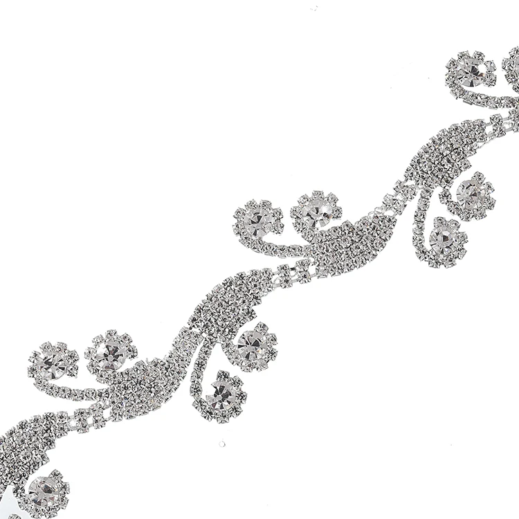 
Decorative chain trim yard golden crystal rhinestone wedding gift key chain 