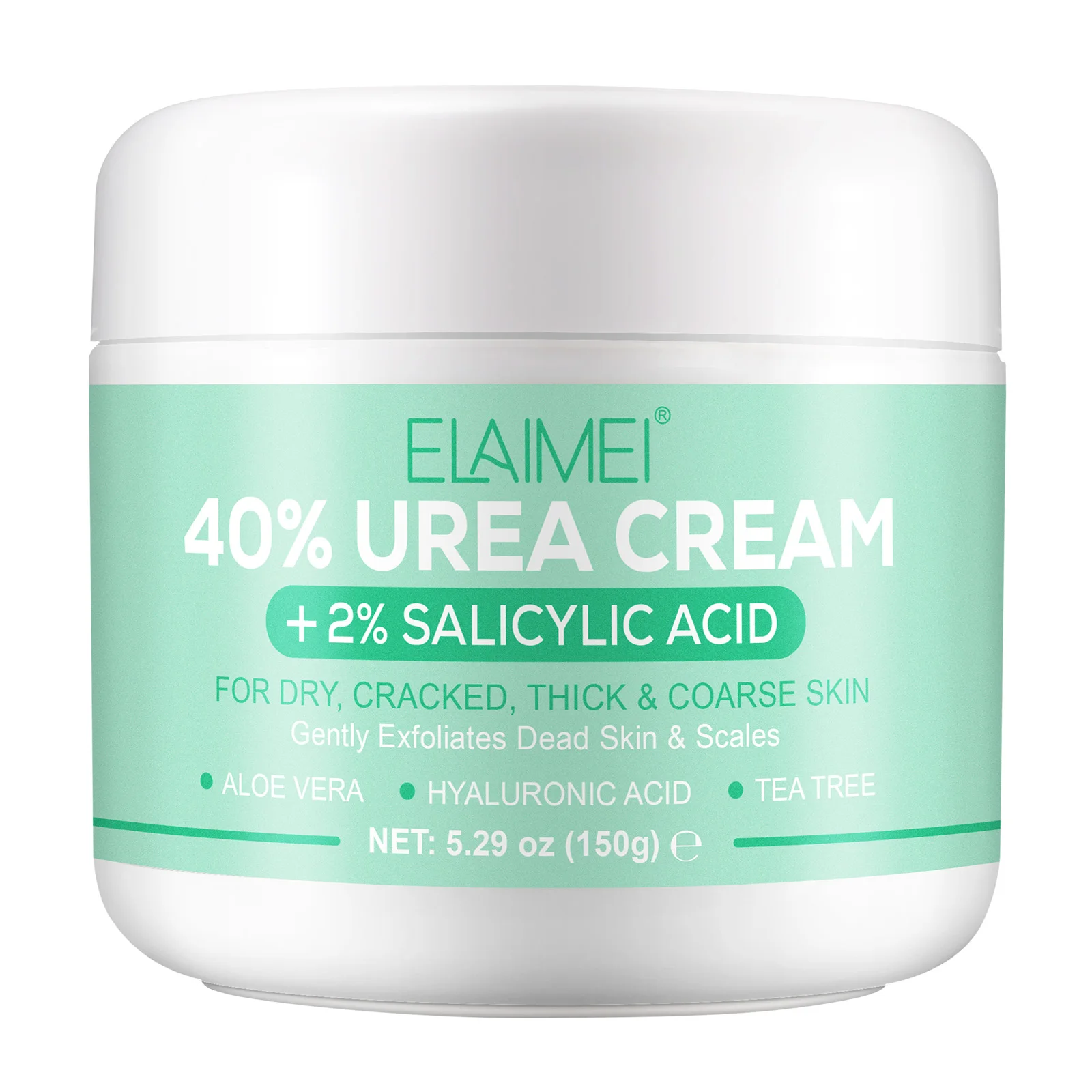 ELAIMEI foot skin care custom logo exfoliation 150g moisturizing body urea skin cream 2% salicylic acid urea 40% foot cream