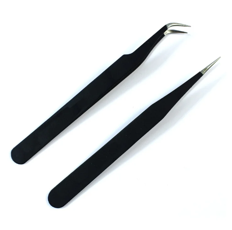 Маникюрный пинцет с двумя головками и силиконовыми инструментами для дизайна