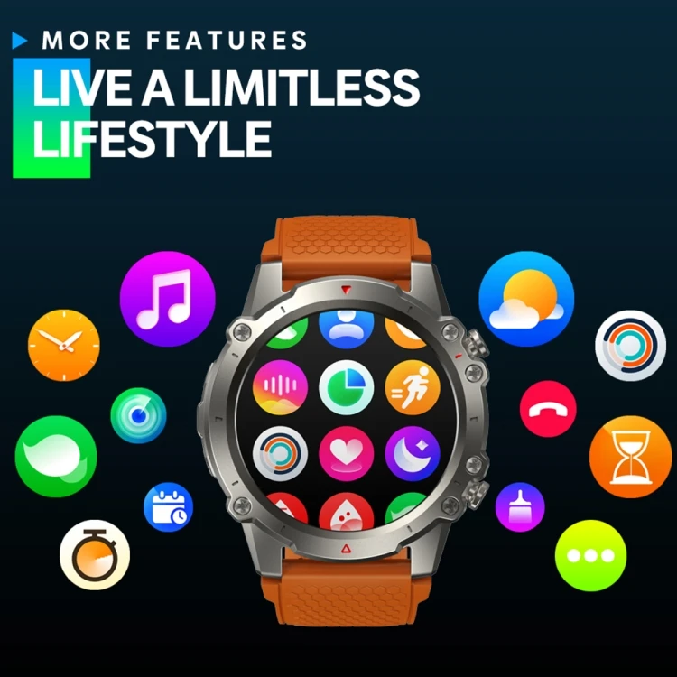 Zeblaze Vibe 7 Lite 1.47 inch IPS Screen 3 ATM IP69K Waterproof Smart Watch, Support Voice Call / Health Monitoring (Dark Green)