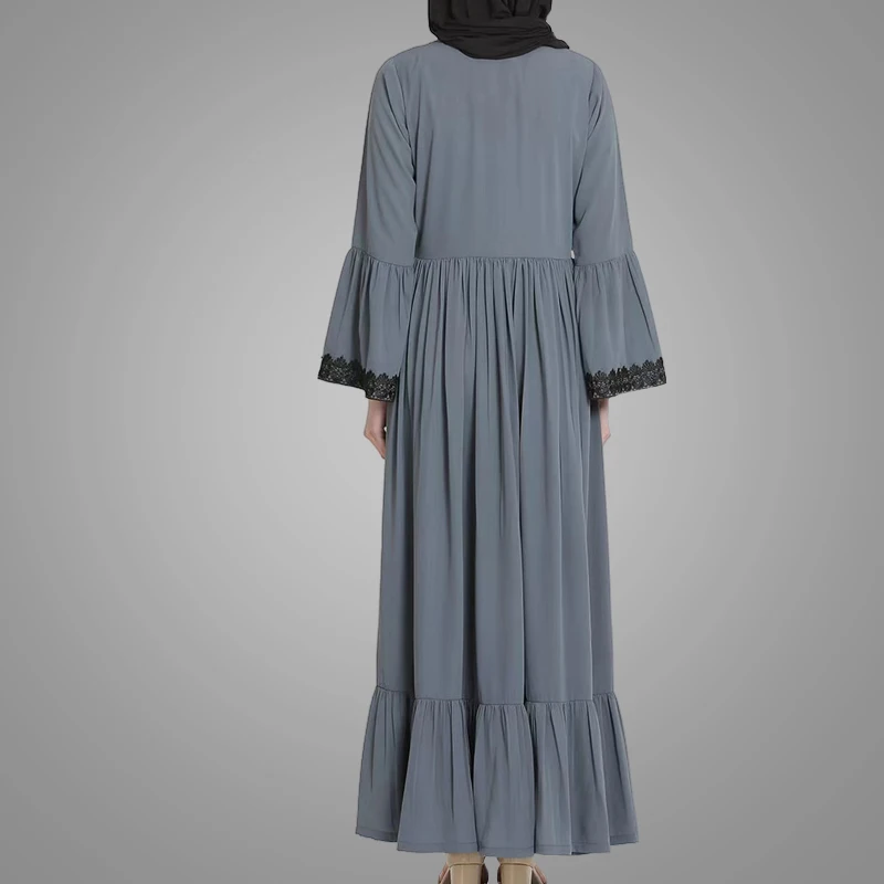 Middle East Arab Clothes Elegant Lady Embroidered Long Sleeve Islamic Clothing Moroccan Dress Hotsale Muslim Women Dress