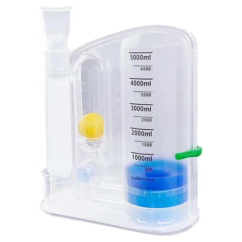 Lung Exerciser Device Breathing Trainer 5000ML Inhale Volume Measurement, Equipped With Ball Flow Rate Indicator