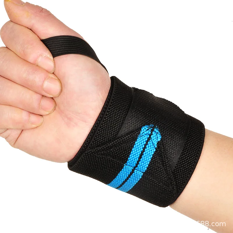 2023 Custom Logo Gym Fitness Fabric Cross Training Powerlifting Weight Lifting Wrist Strap Support Brace Wraps Wristband