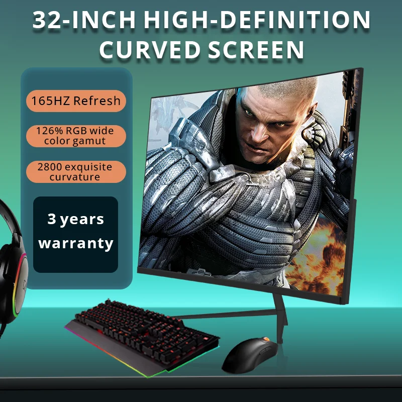 27 Curved Gaming Monitors Factory Wholesale Pc Monitor27 Inch Gaming Monitor 165hz