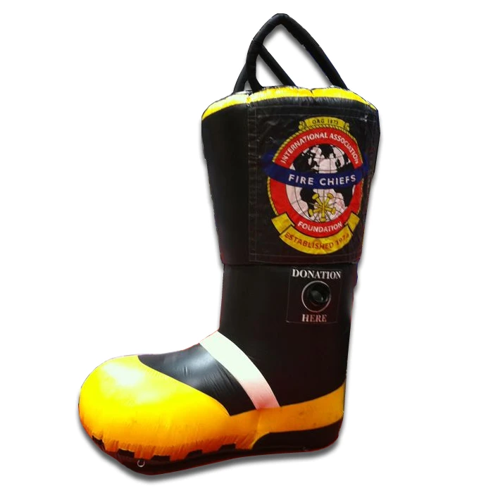 inflatable fire boots  20ft High Giant inflatable shoes, inflatable sports boot models for advertising