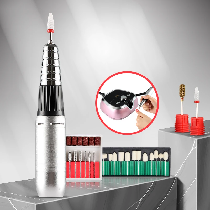 SML kangtuo factory Strong max 35000rpm M3 micro motor hand piece pen professional nail drill machine kit for manicure