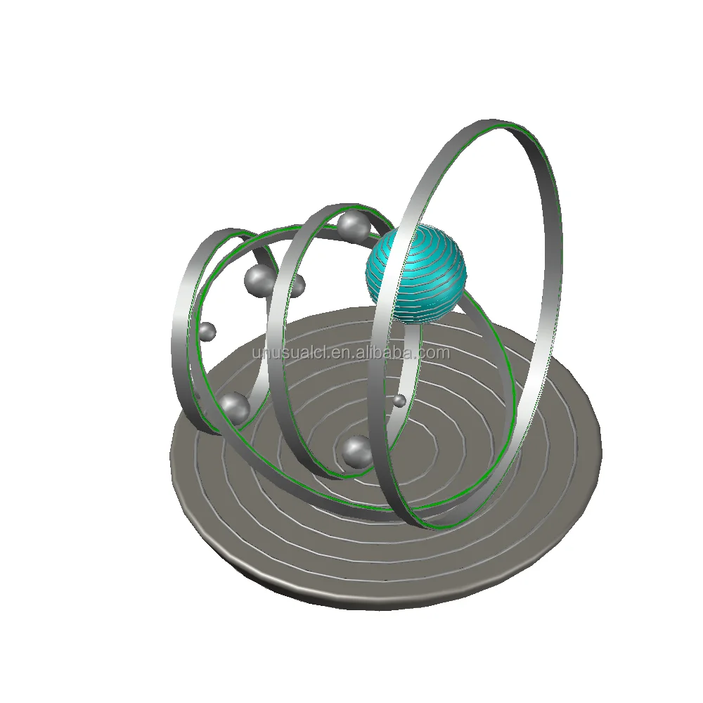 outdoor large hollow stainless steel sphere garden decorative metal balls 3d satellite moon earth Motif sculpture landscape