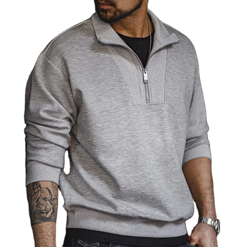 Индивидуальная Трикотажная хлопковая толстовка с капюшоном на 1/2 молнии пуловер для женщин