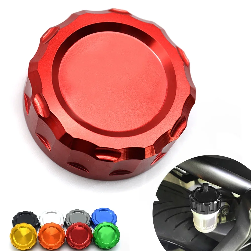 HKAA 6061-T6 Aluminum Orange Motorcycle Rear Brake Oil Filter Oil Cup Cap Cover CNC Aluminum Accessory