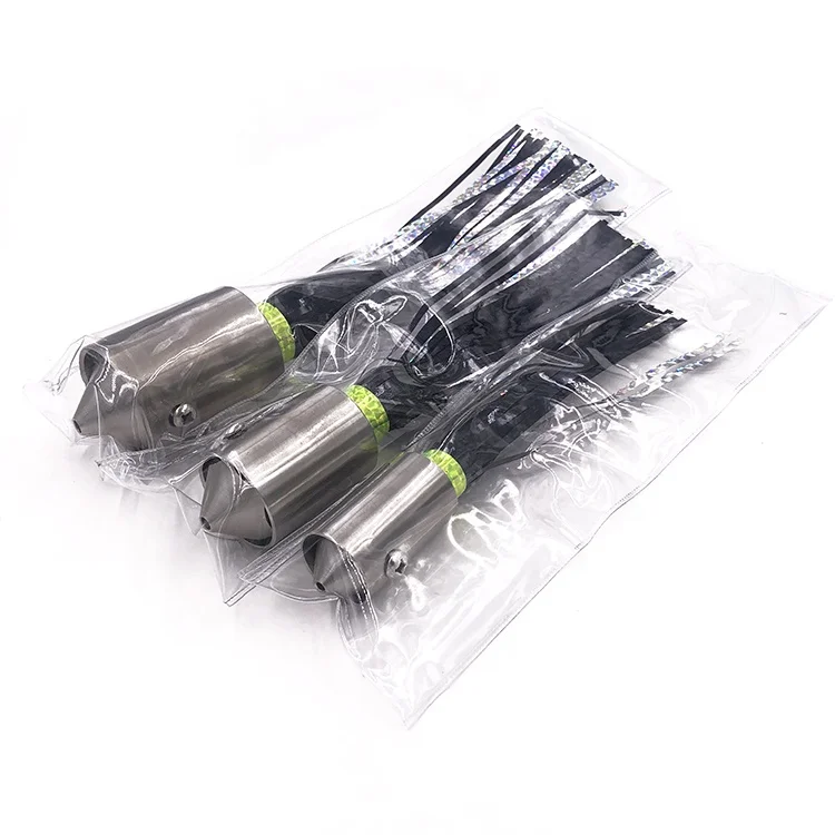 stainless steel head metal salt water hard bait trolling lures