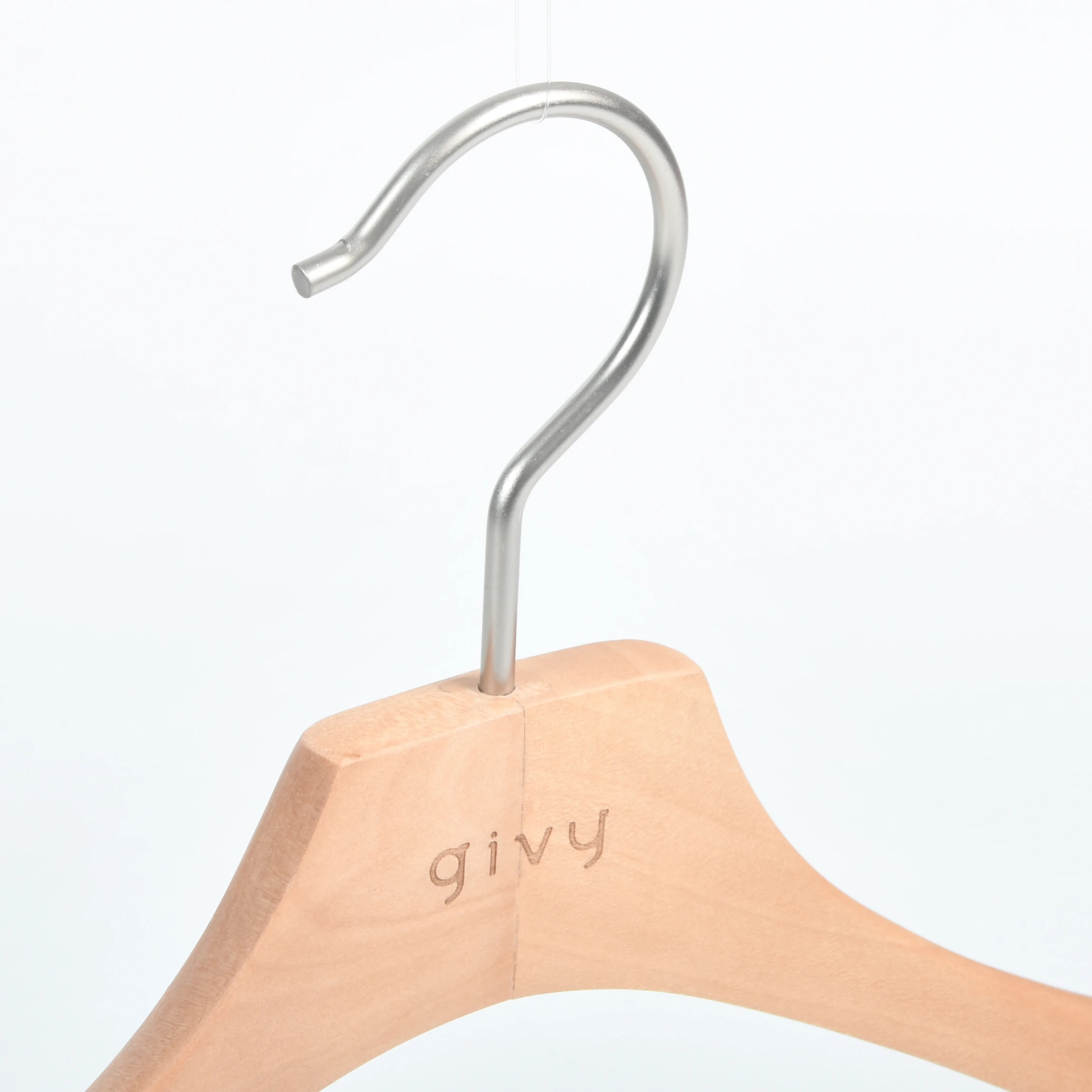 Manufacturer clothes wood hangers with Logo women suit coat shirt wood clothes hangers for display hanger