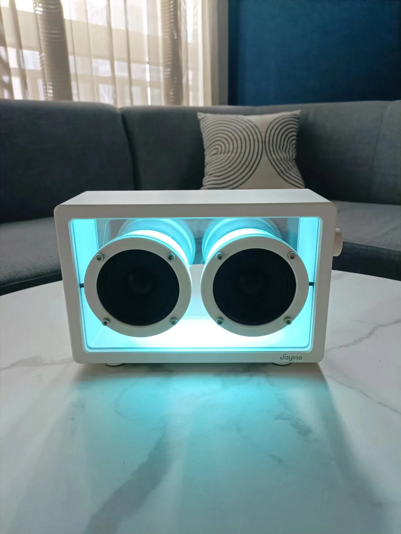 Cute Shower Speaker Portable Mini Wireless Bluetooth Audio Waterproof Outdoor Speakers with Wireless Charging for Bathroom