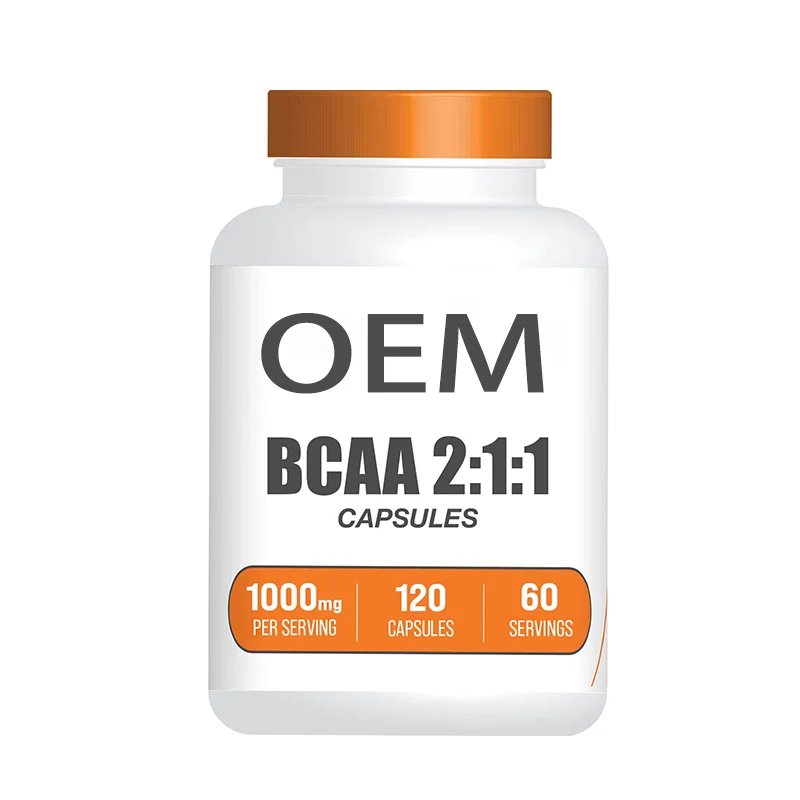 High Quality BCAA 2:1:1 Branched Chain Amino Acids Supplement Muscle Mass Recovery Endurance Sports Capsules for