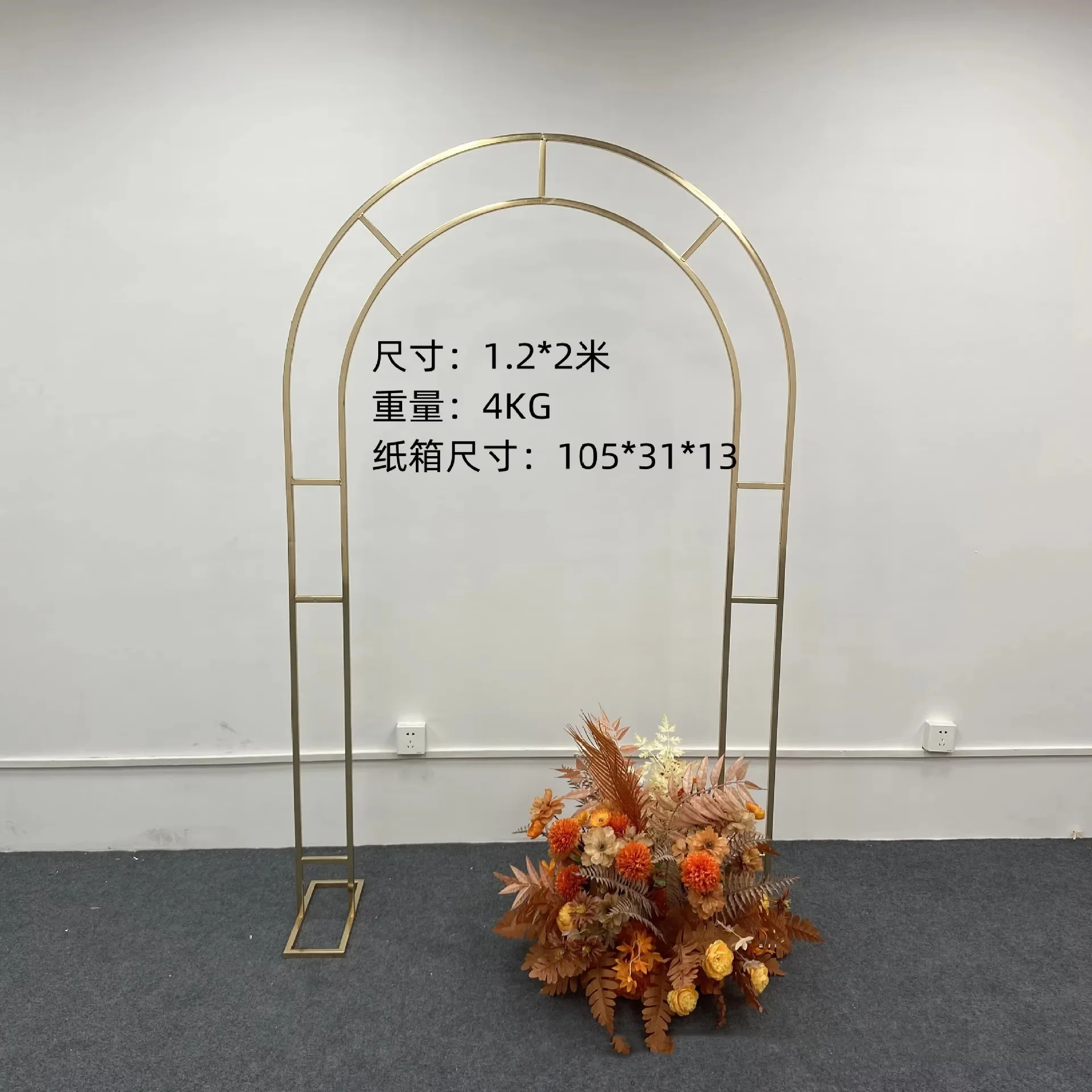 new design arch decor party backdrop shiny gold metal detachable arch iron frame for events wedding decoration