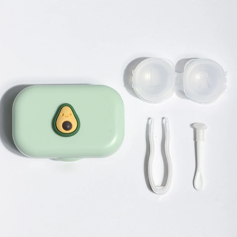 Wholesale Custom Mini Plastic Box Cute Contact Lenses Cases With Logo Contact Lens Accessories
