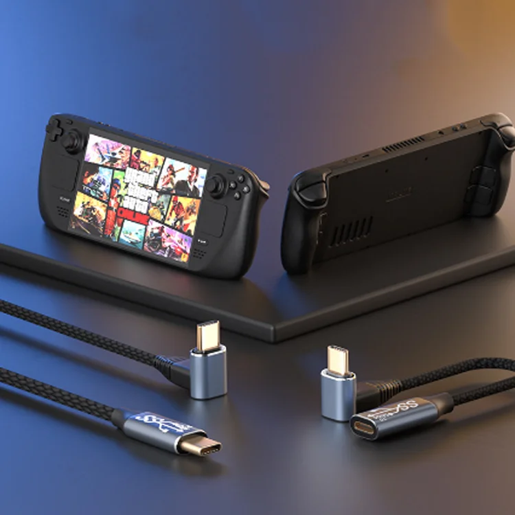 100W PD Fast Charging 5A 90 Degree USB Type C Male To Male Cable For Samsung Tablet Computer USB-C Charger