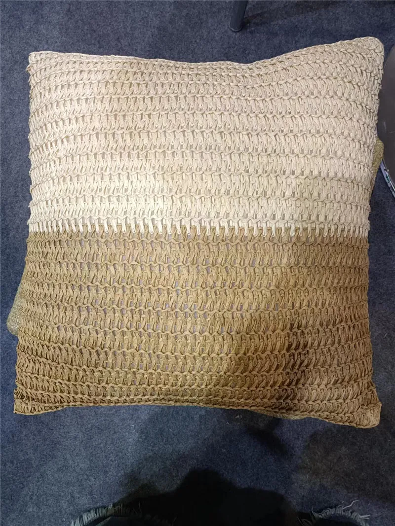 Woven Raffia fabric recycled fabric 100%paper raffia yarn type woven crochet fabric for upholstery