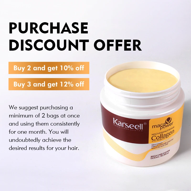 Karseell Collagen Hair Mask OEM/ODM Deep Repairing Treatment Protein Hair Mask Keratin Treatment Hair Care