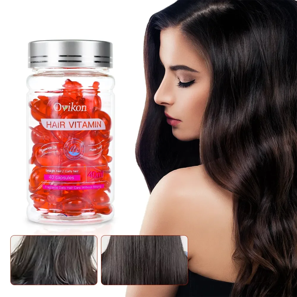 Factory Price Hair Care Essential Oil Capsule Vitamin Serum 40 Capsules Hair Vitamin Capsule