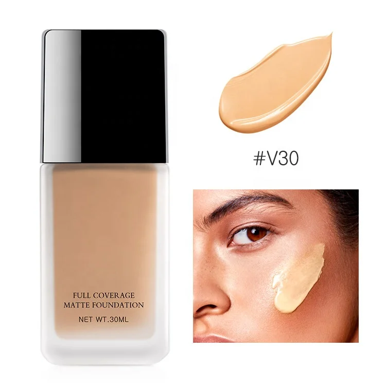 New Waterproof Flawless 12H Lasting Full Coverage Matte Liquid Foundation Private Label Makeup Factory