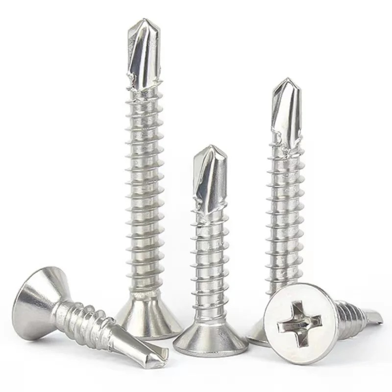 Stainless Steel Factory SS304 410 CSK Phillips Countersunk Head Self Drilling Screw
