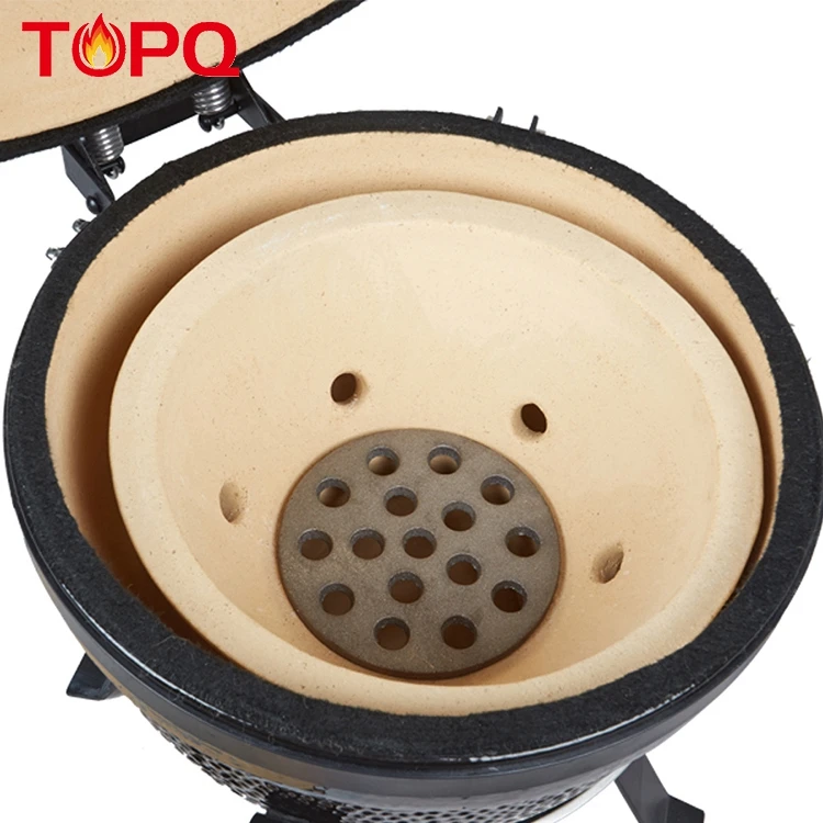 Super Mini 13 Inch BBQ Grill, Ceramic Charcoal Kamado, Tabletop Barbecue Grills