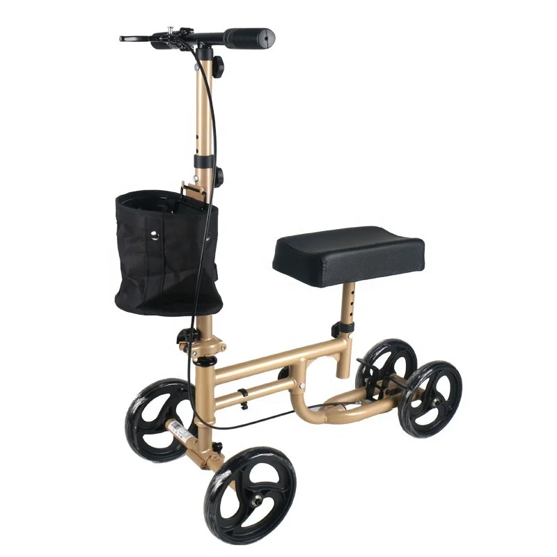 Wheeled knee scooter fracture walker rehabilitation exercise amputation hemiplegia fracture driving aid