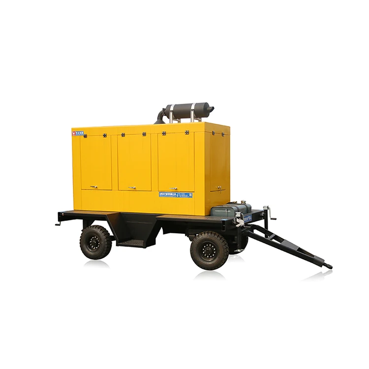 Manufacturer supply 100KW mobile trailer type static speaker diesel generator set four wheels convenient movement