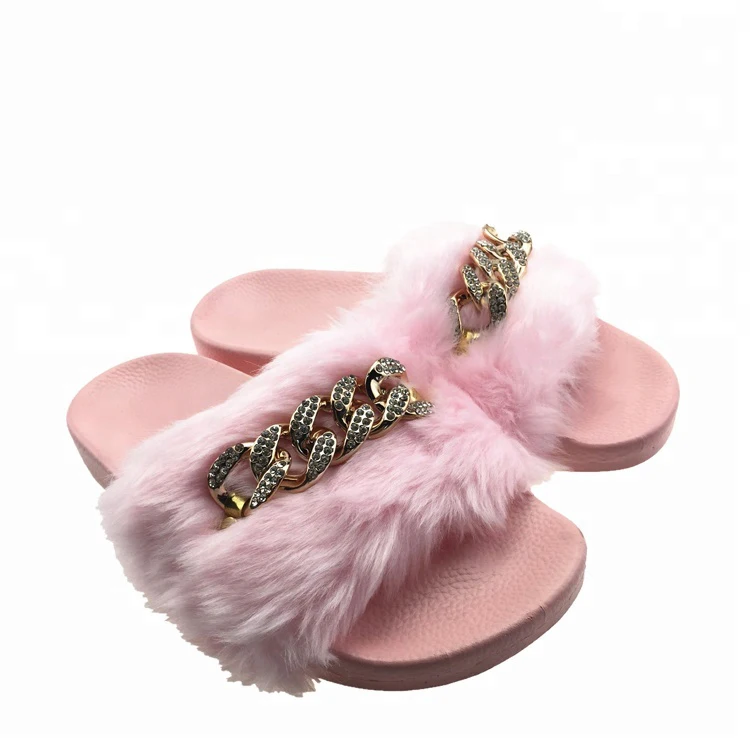 Slippers Women Wholesale Lady fashion shoes Mink Sandals Fur Slides
