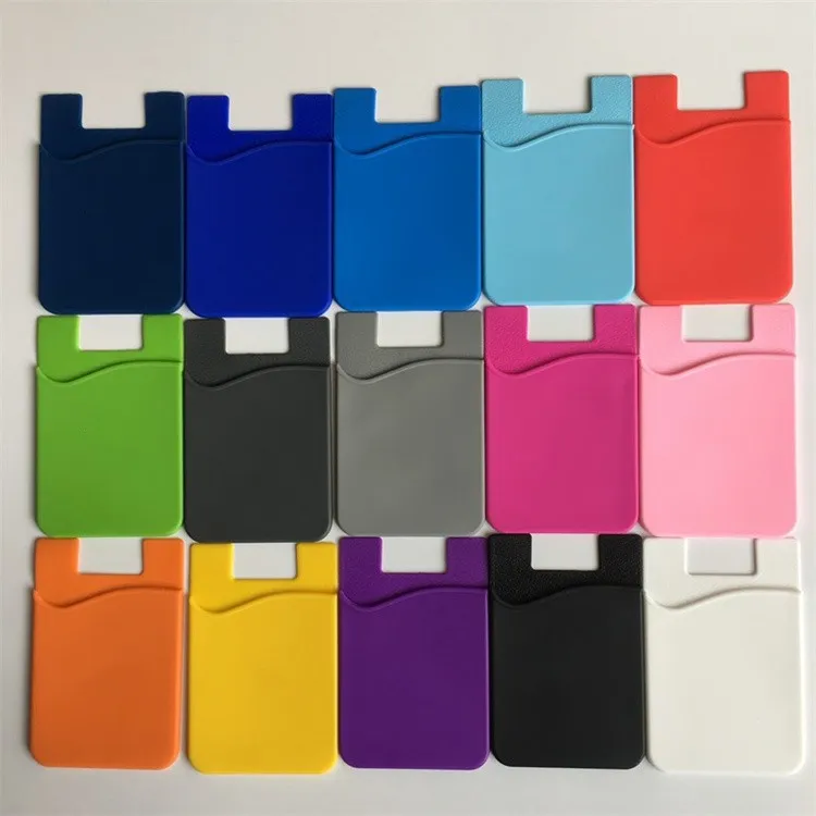 Wholesale Silicone Credit Card Holder Mobile Phone Back Sticker Card Holder Case For Phone Silicone Card Holder