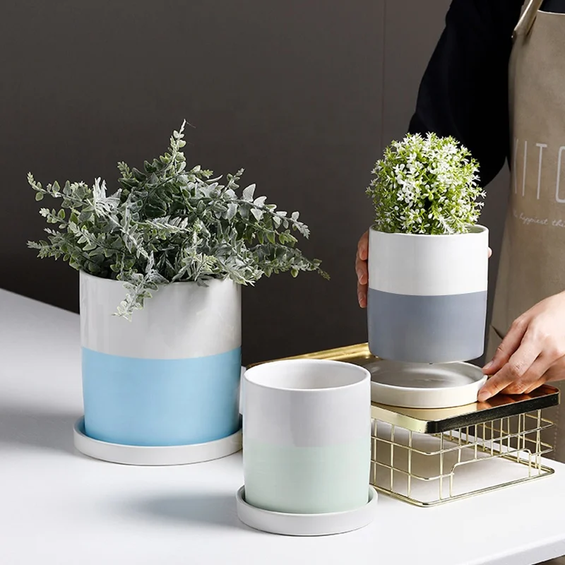 New Product Nodic Elegant Colors Matte Vase Exquisite Cylinder Shape Ceramic Vase