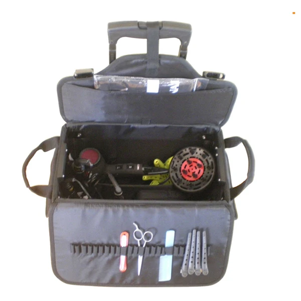 professional hairdresser tool hair beauty school kit soft rolling nylon hairdressing trolley bag case