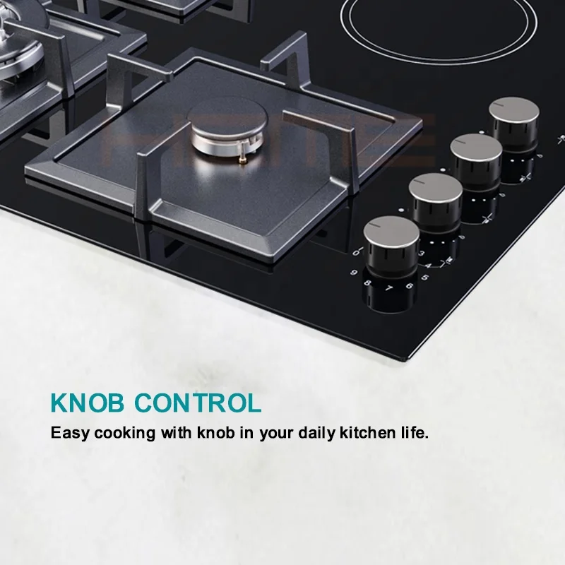 Professional Manufacturer New Design Home Kitchen 4 Fast Heating Zones Gas-Ceramic Combined Stove