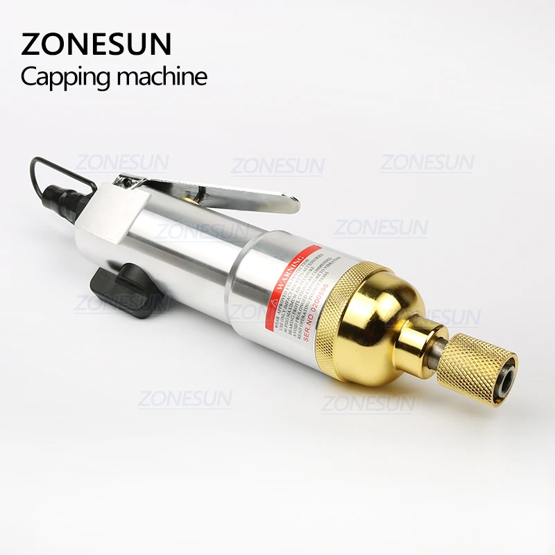 ZONESUN ZS-XG800 Manual Pneumatic Bottle Capping Machine Screwdriver Set Aircrew Driver Bottle Capper Tools