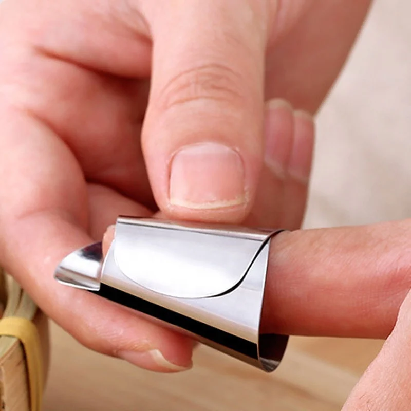 
Stainless Steel Finger Protectors Peanut Sheller Vegetable Nuts Peeling Finger Guard Kitchen Cutting Protection Tools 