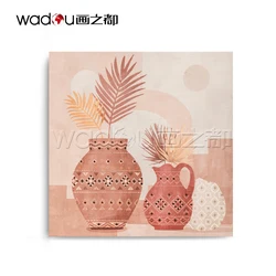 Wall Art Manufacturer Painting Vase On Waterproof Canvas With Studs Wall Art Pictures For Living Room Wall Decoration