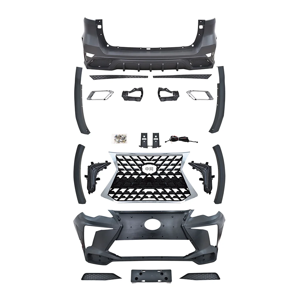 Manufacturers ABS Body Kit Large Surround Kit For TOYOTA Fortuner 2016-2019 Change To Lexus Lx
