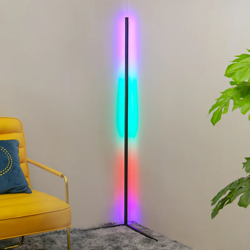 Remote Control Led Rgb Floor Lamp Nordic Modern Home Decorative Corner Lamp Color Changing Floor Lamp