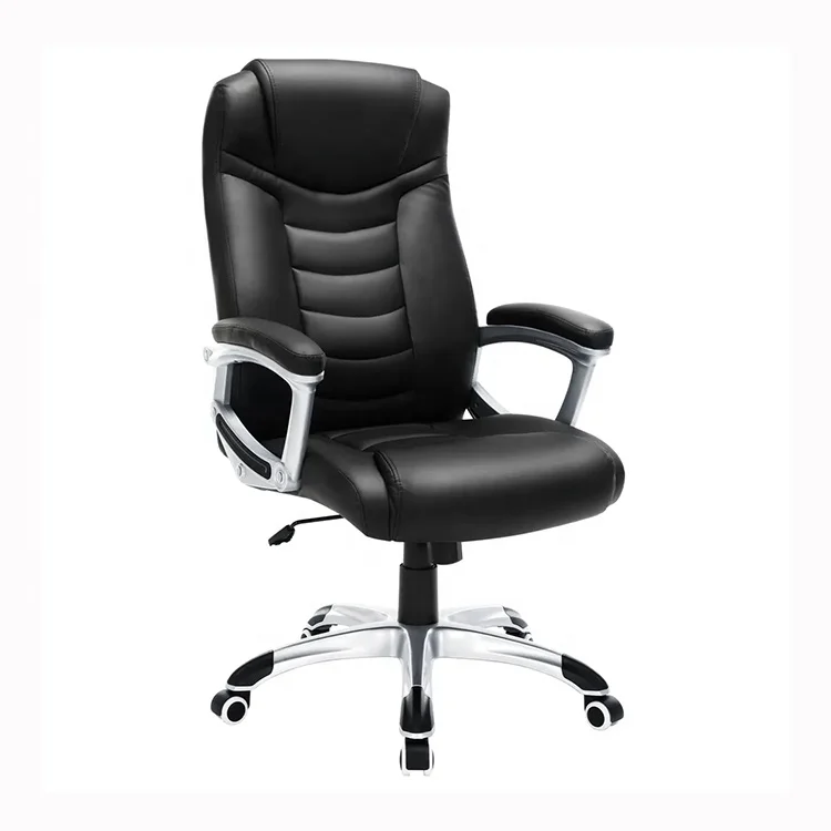 Modern Czech Black PU Leather Computer Work Chair Furniture Wholesale High Back Ergonomic Executive Luxury Leather Office Chair
