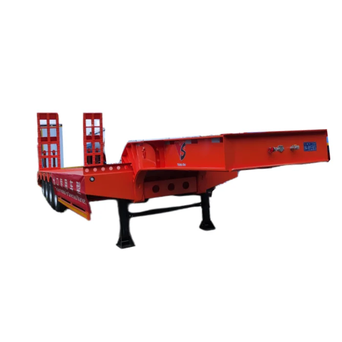 KAILAI 3 Axles Hot Selling 50t 60t Excavator Transport Lowbed Truck Trailers