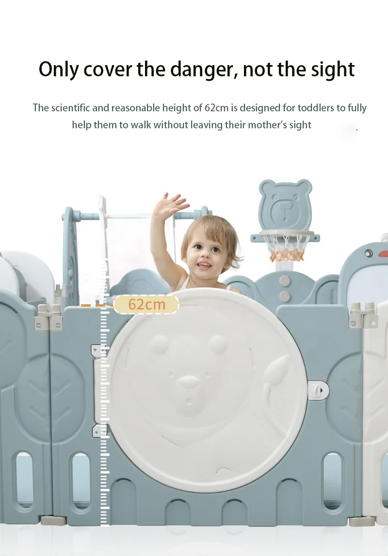 Children play yard indoor kids playpen for baby safety plastic foldable baby playpen for babies