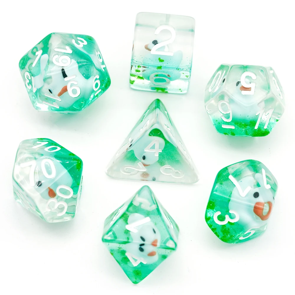 
Resin Custom Made Duck 10 sided dice for RPG DND Gaming 