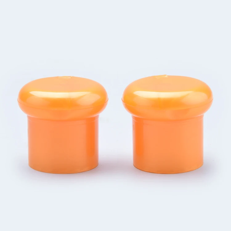 Custom liquid detergent bottle mushroom cap plastic flip top cap