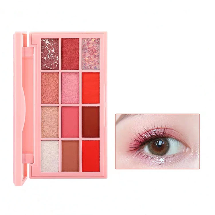 
12Colors Matte Shimmer Jelly Eyeshadow Palette Waterproof Pigment Highlighter Eye Shadow Powder Makeup Cosmetics 