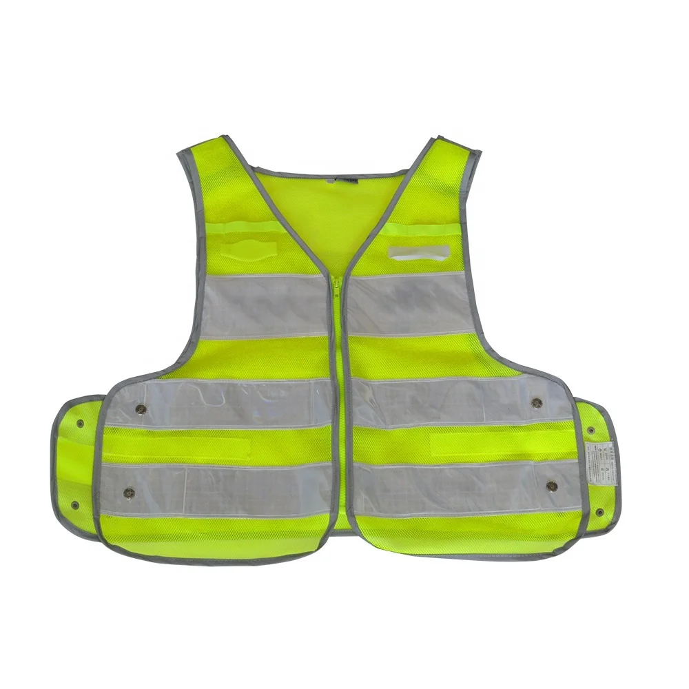 OEM Accept Police Traffic Security Reflective Vest Warning Safety Clothing For Sale