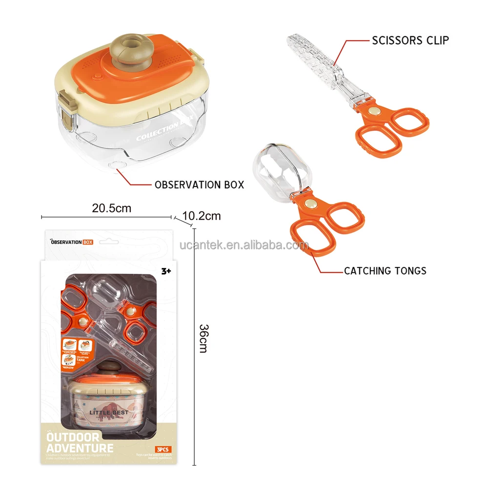 Outdoor Adventure Walkie-talkie Telescope Camping Lamp Periscope Insect Catching Net Explore Kit Toys For Children