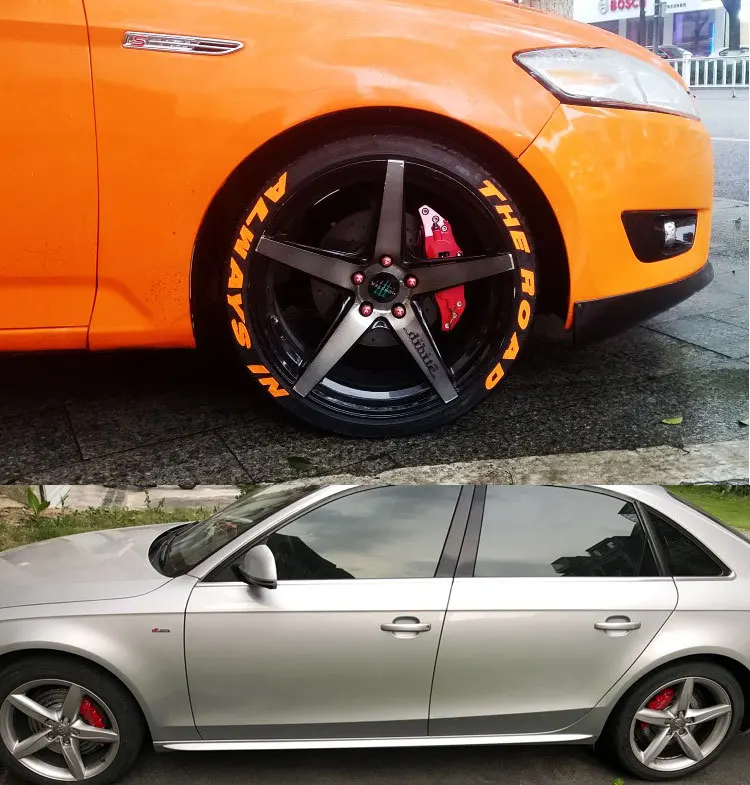 1pair Aluminum Alloy Calipers Modified Brake Cover Front /Rear Blue Red Yellow Decorative Cover Abalone Cover Metal Caliper Cove