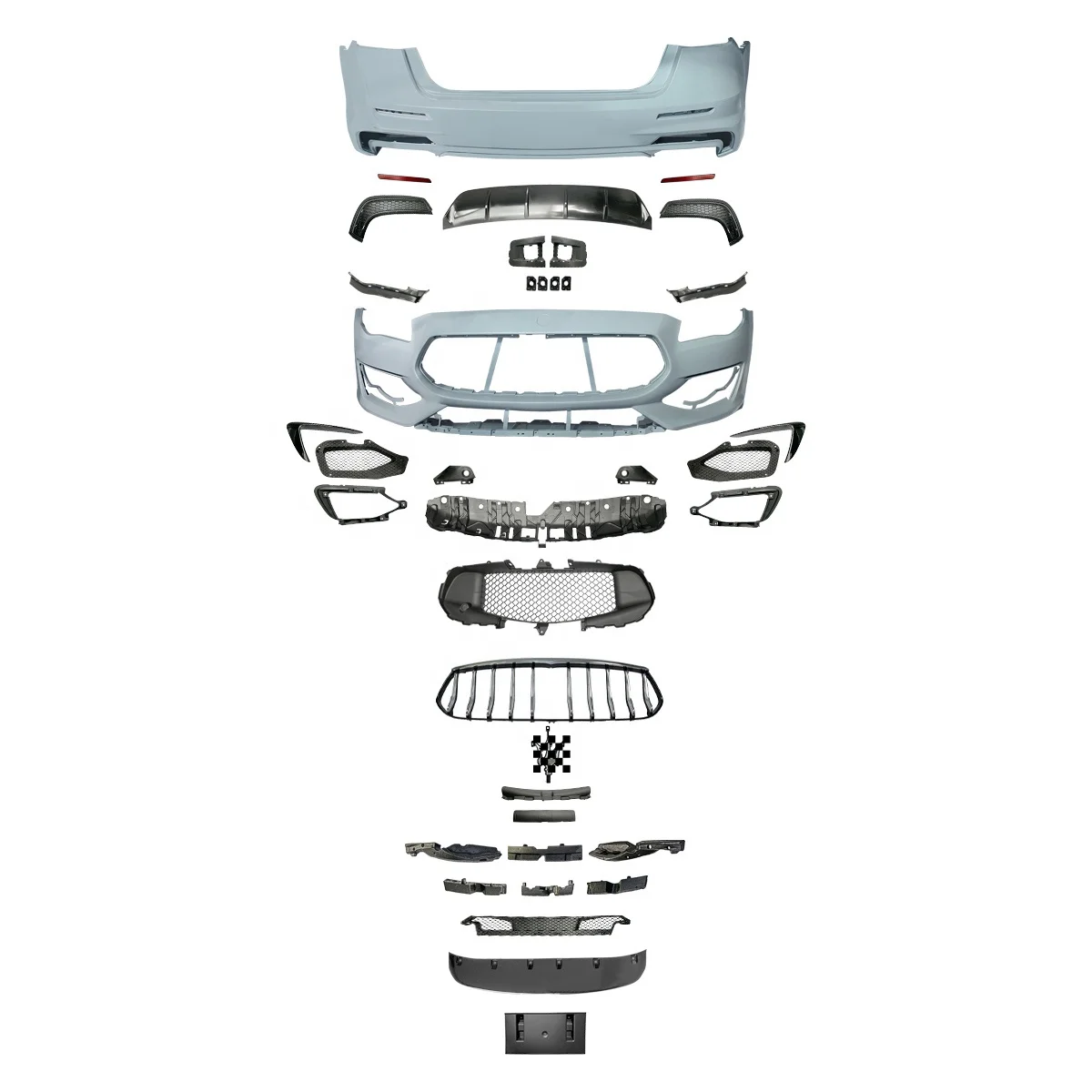 Factory Outlet Car Bumper Grille And Front Lip For Maserati Quattroporte GTS Front Performance Body Kit